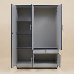 Silver Grey 3 Door Lamination Wardrobe