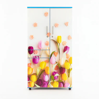 Tulip Flowers Kids Wardrobe (2 Door + Drawer)
