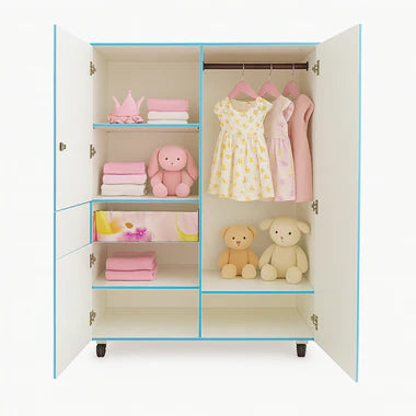 Tulip Flowers Kids Wardrobe (2 Door + Drawer)