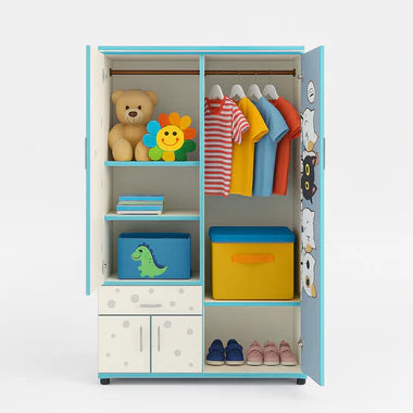 Cute Cats Kids Wardrobe (4 Door + Drawer)