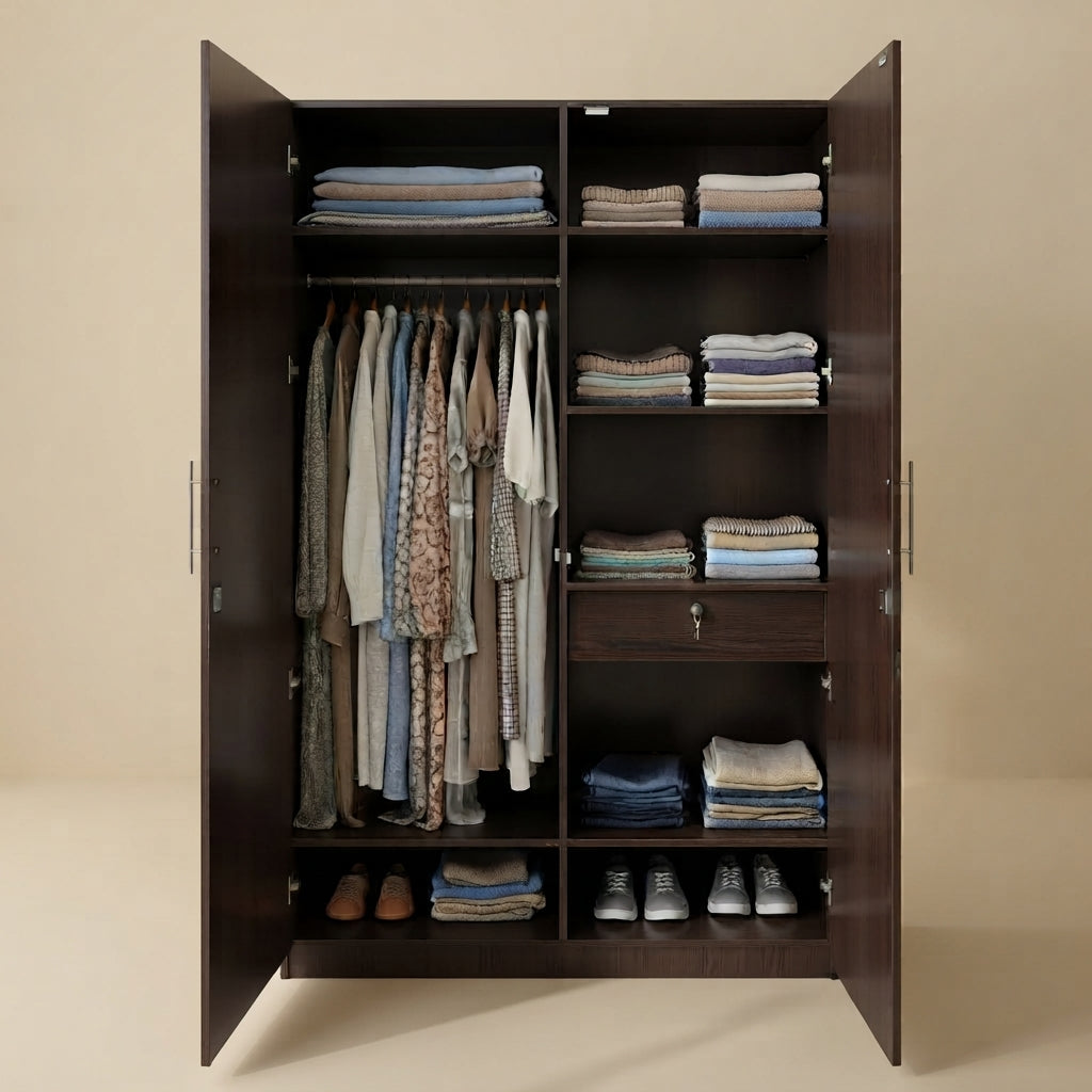 Chocolate Walnut 2 Door Lamination Wardrobe