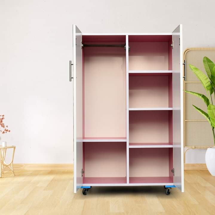 Bachiyon ki Princess Almari | Apni Marzi ka Design Available | 2 Door Lamination Wardrobe with Wheels | 60" x 33"
