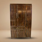 Dark Walnut 3 Door Lamination Wardrobe