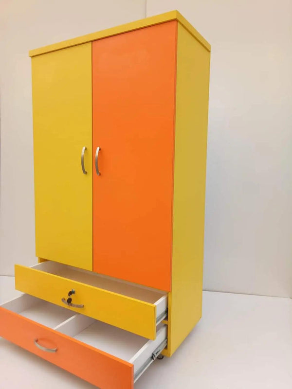 Colorful Kids Wardrobe (2 Door + 2 Drawers)