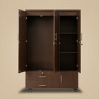 Espresso Brown 3 Door Lamination Wardrobe