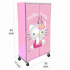 Cute Kitty Kids Wardrobe (2 Door + Drawer)