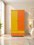 Colorful Kids Wardrobe (2 Door + 2 Drawers)