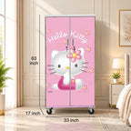 Cute Kitty Kids Wardrobe (2 Door + Drawer)