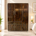 Dark Walnut 3 Door Lamination Wardrobe