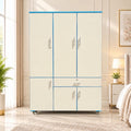 Ivory Blue Edge 3 Door Lamination Wardrobe