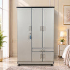Silver Grey 3 Door Lamination Wardrobe