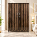 Walnut Wood Grain 2 Door Lamination Wardrobe