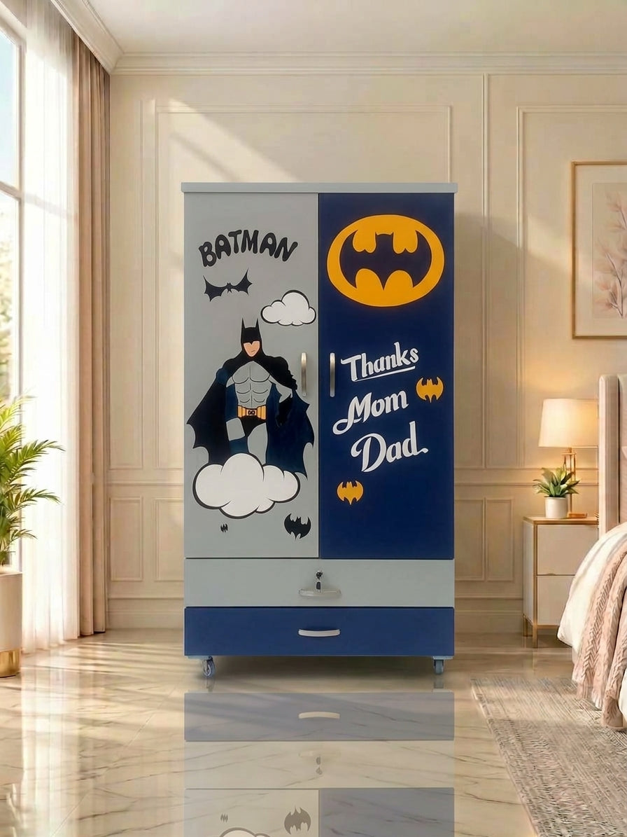 Superhero Kids Wardrobe (2 Door + 2 Drawers)