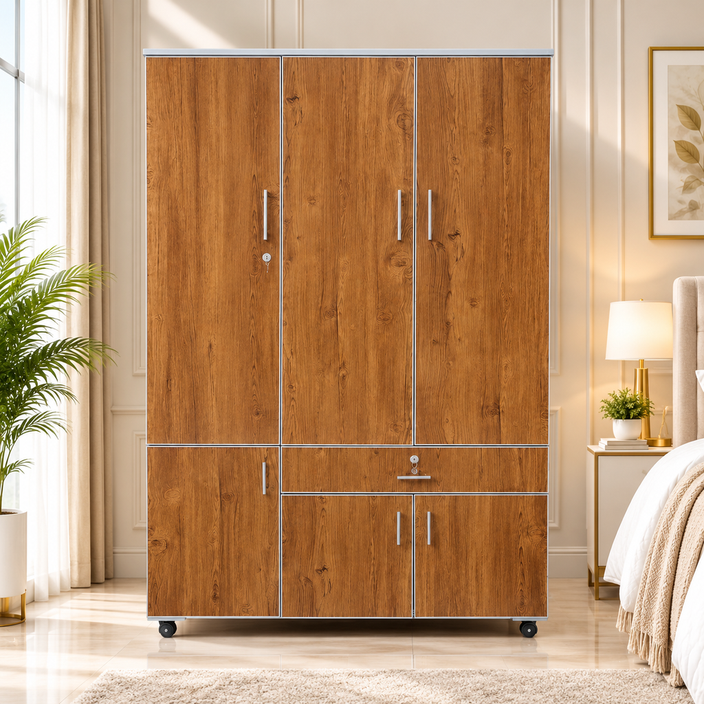 6 Door 1 draw wardrobe