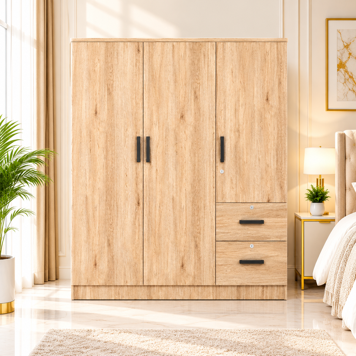Nordic Oak Finish Wardrobe